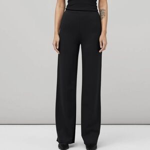 NWT Rag and Bone Black Irina Ponte Wide Leg Pant